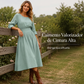 👗✨ Vestido Maxi Feminino de Algodão e Linho – Cintura Alta, Saia Fluida e Elegância Atemporal