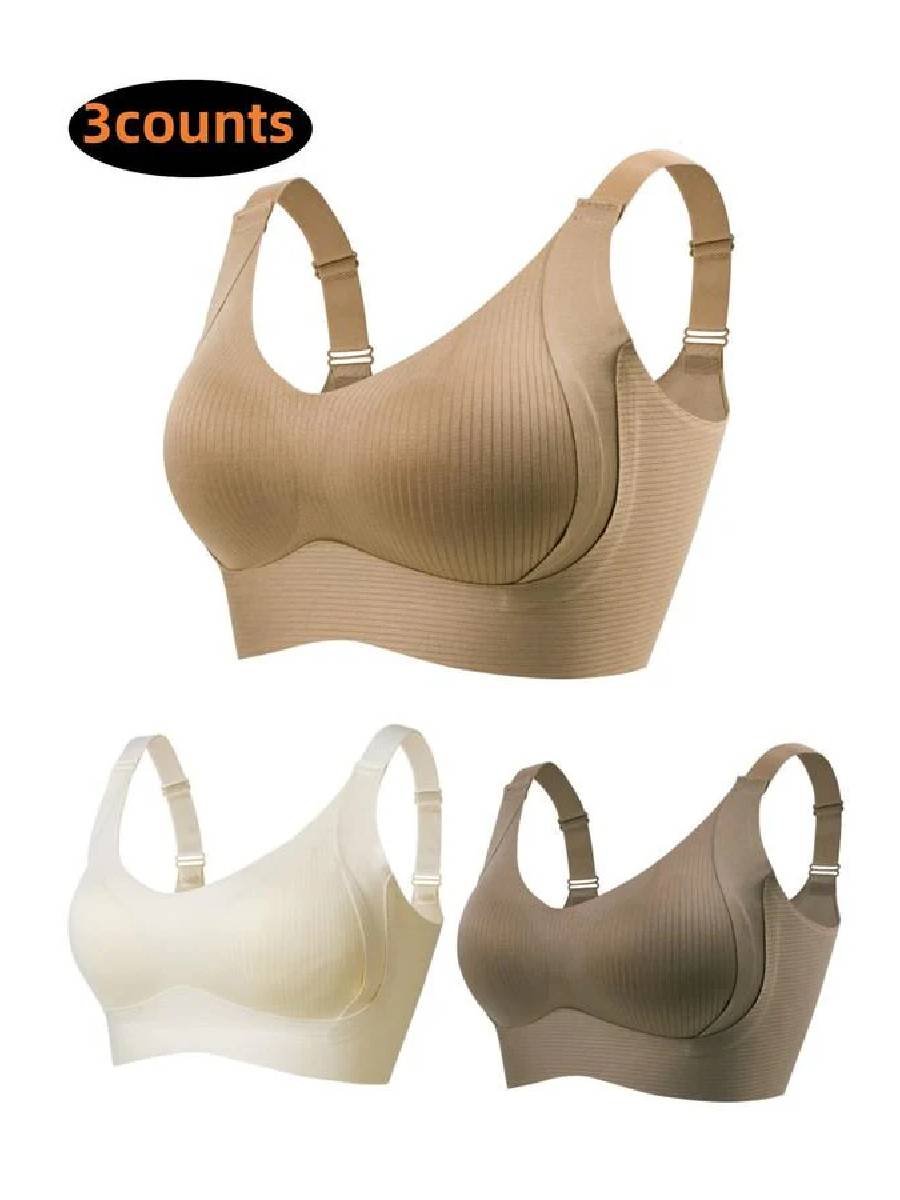 🎁PROMOÇÃO EXCEPCIONAL 2026💕Sutiã sem costuras com riscas subtis e apoio em W – Conforto e estilo!