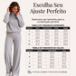 🔥👚 50% OFF! Conjunto Feminino de 2 Peças em Malha Canelada – Macio, Elegante e Confortável
