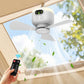 💨 Cool Air Anywhere — No Outlet Required  Rechargeable Ceiling Fan with LED Light & 8000mAh Battery