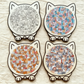 🐱🧩 Quebra-Cabeça de Madeira em Forma de Gato – 135 Peças Artísticas para Relaxar e Decorar