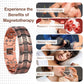 🧲✨ Pulseira magnética em cobre com design triplo – estilo e conforto no dia a dia
