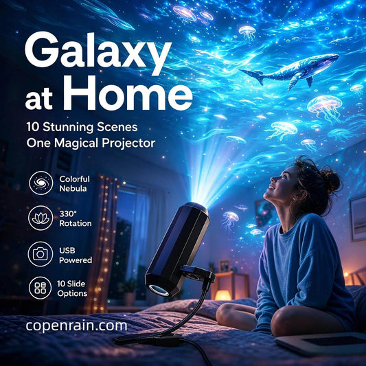 Luz noturna projetora HD de galáxias e oceanos, plug-and-play 🥳 Mais de 55.000 usuários satisfeitos