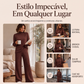 🔥👚 50% OFF! Conjunto Feminino de 2 Peças em Malha Canelada – Macio, Elegante e Confortável