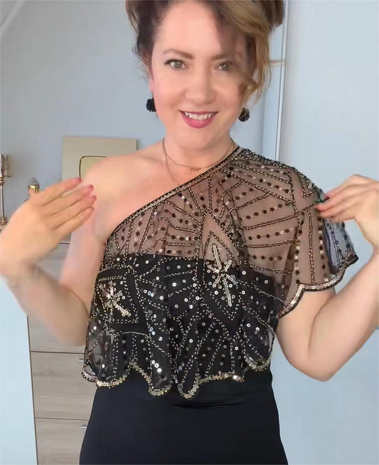 ⏳🔥LIMITED-TIME 50% OFF! ✨ Vintage Lace Beaded Shawl – Elegant & Timeless Style 💖