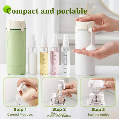 ⏰🔥LIMITED TIME 50% OFF! 🧴 4-in-1 Travel Dispenser Bottles – Leak-Proof, Refillable & TSA Approved for Stress-Free Travel ✈️✨