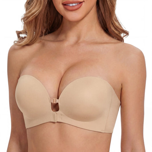 💖👙 Sutiã Feminino Sem Costura com Fecho Frontal – Conforto, Sustentação e Ajuste Perfeito
