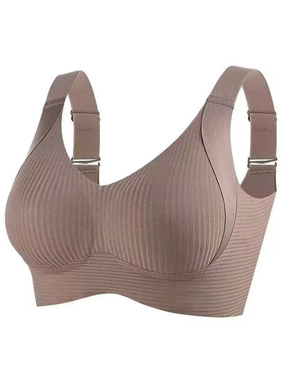 🎁PROMOÇÃO EXCEPCIONAL 2026💕Sutiã sem costuras com riscas subtis e apoio em W – Conforto e estilo!