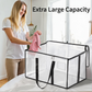 ⏳🔥50% OFF TODAY! 🎁 Clear fabric storage box | Foldable closet organizer – Perfect for clothes, toys, blankets, and more! 🧸👕📦