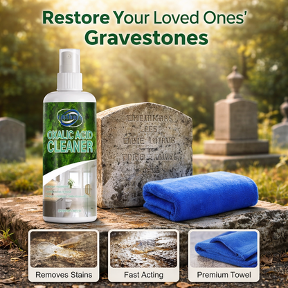 ⏰🔥LIMITED TIME 50% OFF! 🧴 Multi-Functional Stain Remover Spray – Professional Stone & Tombstone Cleaner, Removes Moss, Dirt & Stains Effortlessly ✨🪨
