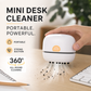 🧹✨ Mini Aspirador de Mesa Portátil – Limpeza Rápida Para Teclado, Escritório e Carro
