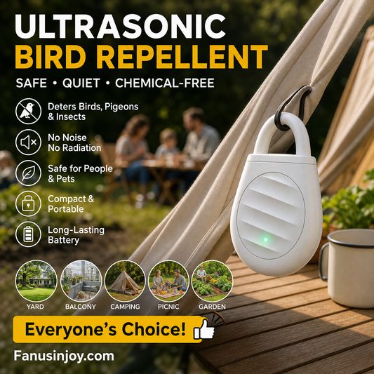 🦟✨ Repelente Ultrassônico Portátil – Proteção sem produtos químicos contra mosquitos e insetos em qualquer lugar