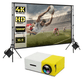🎬 60% OFF HOT SALE! ✨ Giant Portable Outdoor Cinema Screen - 4K HD Projection with Adjustable Stand for Outdoor Parties 🌟🌙