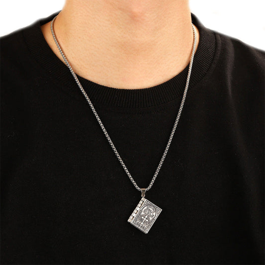 Vintage Bible Pendant Necklace
