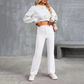 👖✨ Calça Feminina de Cintura Alta com Pernas Largas – Elegância, Conforto e Estilo Para Todos os Momentos