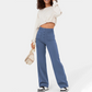 👖✨ Calça Feminina de Cintura Alta com Pernas Largas – Elegância, Conforto e Estilo Para Todos os Momentos