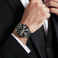 ⌚ Relógio Masculino de Quartzo Luxo – Design Diamante, Brilho Noturno e Estilo Sofisticado