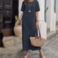 ⏰🔥LIMITED TIME 50% OFF! 👗 Women’s Cotton-Linen Loose Round-Neck Dress – Lightweight, Breathable & Perfect for Casual Summer Outfits ✨🌿
