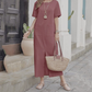 ⏰🔥LIMITED TIME 50% OFF! 👗 Women’s Cotton-Linen Loose Round-Neck Dress – Lightweight, Breathable & Perfect for Casual Summer Outfits ✨🌿