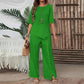 ⏰🔥LIMITED TIME 50% OFF! ✨ Women’s Irregular Hem Top & Wide-Leg Pants Two-Piece Set – Effortless Style & Chic Comfort 🌸💃