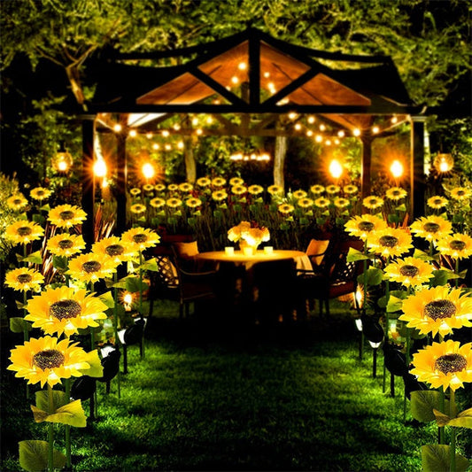 🌻✨ Luz Solar de Girassol para Jardim – Decoração Encantadora, Energia Solar e Brilho Automático Todas as Noites