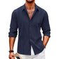 👕 Men’s Long Sleeve Single-Color Top – Casual, Comfortable & Versatile ✈️🛒