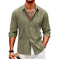 👕 Men’s Long Sleeve Single-Color Top – Casual, Comfortable & Versatile ✈️🛒