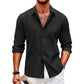 👕 Men’s Long Sleeve Single-Color Top – Casual, Comfortable & Versatile ✈️🛒