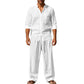 ⏳🔥LIMITED-TIME 50% OFF! 👔 Men’s Linen Shirt & Pants Set – Casual, Breathable & Comfortable ✨