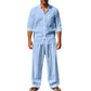 ⏳🔥LIMITED-TIME 50% OFF! 👔 Men’s Linen Shirt & Pants Set – Casual, Breathable & Comfortable ✨