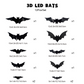 🦇🎃 Morcegos 3D Luminosos de Halloween – Transforme sua casa em uma decoração assustadora e realista