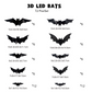 🦇🎃 Morcegos 3D Luminosos de Halloween – Transforme sua casa em uma decoração assustadora e realista