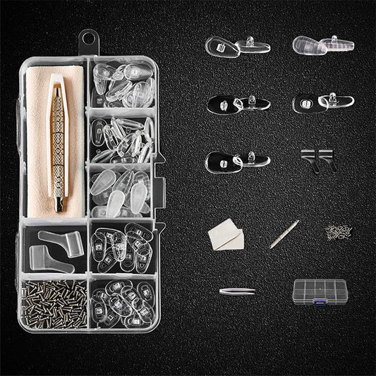 👓✨ Kit de Reparo para Óculos – Troque as plaquetas nasais em casa e recupere o conforto dos seus óculos