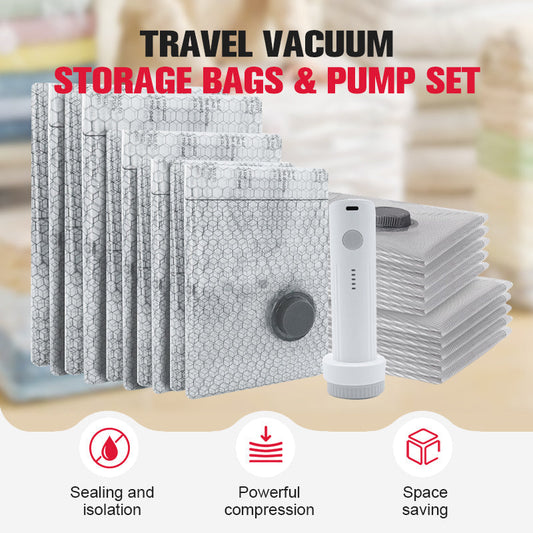 🧳✨ Sacos a Vácuo para Roupas com Bomba Portátil – Economize Espaço e Organize Sua Casa