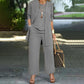 ⏰🔥LIMITED TIME 50% OFF! 💃 Elegant Women’s Relaxed Fit 3-Piece Set – Minimalist Wide-Leg Pants, Cardigan & Top in Luxe Stretch Fabric 🌟👚