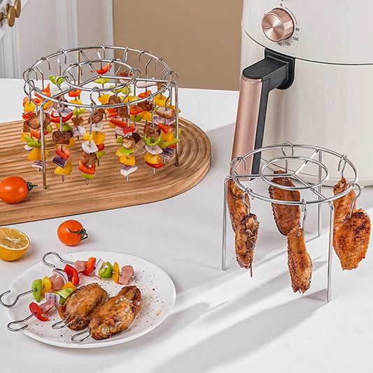 🍟🔥 Grelha Elevada para Air Fryer em Aço Inox – Mais Espaço, Mais Crocância e Cozimento Perfeito