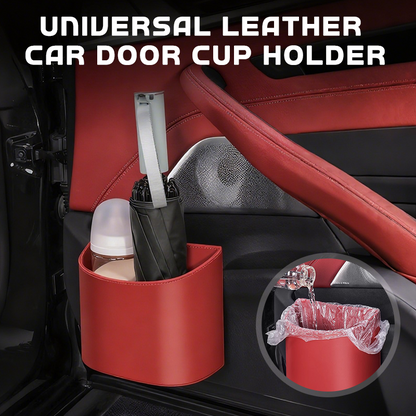 🚗✨ Porta-Copos Universal de Couro para Carro – Mais organização, praticidade e itens sempre ao seu alcance