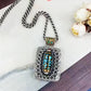 Turquoise Ten Thousand Buddhas Dzi Bead Necklace