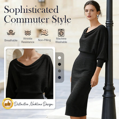 🔥👗 50% OFF! Vestido Feminino Elegante com Cintura Marcada – Sofisticado, Confortável e Versátil