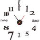 3D DIY Silent Frameless Luminous Wall Clock