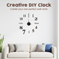 3D DIY Silent Frameless Luminous Wall Clock