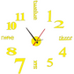 3D DIY Silent Frameless Luminous Wall Clock