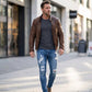 🔥 Men’s Stylish Distressed Skinny Jeans – Trendy, Comfortable & Effortless Street Style 👖✨
