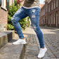 🔥 Men’s Stylish Distressed Skinny Jeans – Trendy, Comfortable & Effortless Street Style 👖✨