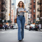 👖 Women’s High-Waist Stretch Flare Denim Jeans – Flattering Fit & Comfortable All-Day Wear ✨💃