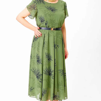 ✨ Women’s A-Line Midi Dress with Belt – Flattering Fit, Elegant & Comfortable for Any Occasion 👗💖