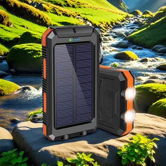 🔋☀️ Carregador Solar Portátil 10000mAh – Energia Ilimitada em Qualquer Lugar e acampamentos
