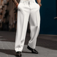 👖✨ Calça masculina perna larga com pregas – elegante, leve e confortável
