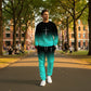 👕 Men’s Gradient Color Crewneck Tracksuit Set – Stylish, Comfortable & Casual Sportswear ✨🏃‍♂️