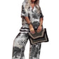 ✨ Women’s Casual Printed V-Neck Top & Long Pants Set – Comfortable, Stylish & Effortless Everyday Wear 👚👖💖